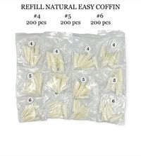 2XL Stiletto Tips - Natural (Set 4,5,6) (200 pcs each)