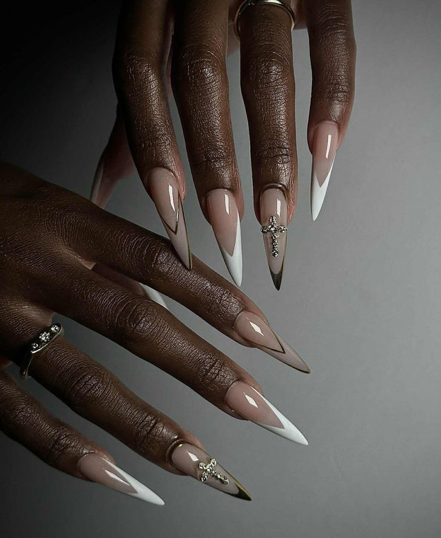 2XL Stiletto Tips - Clear (500 pcs)