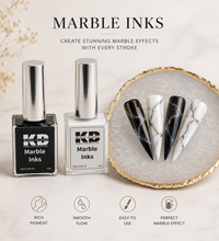 Set Black & White Marble Ink