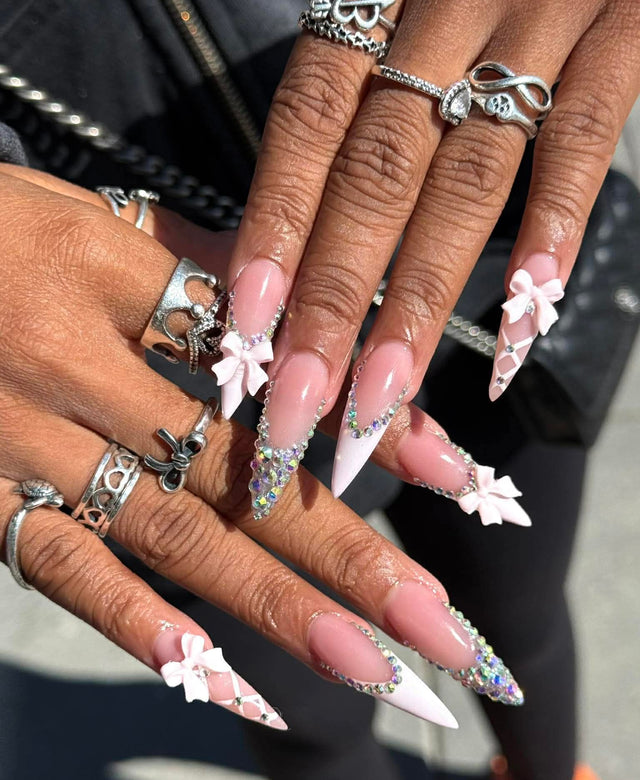 2XL Stiletto Tips - Clear (Set 4,5,6) (200 pcs each)